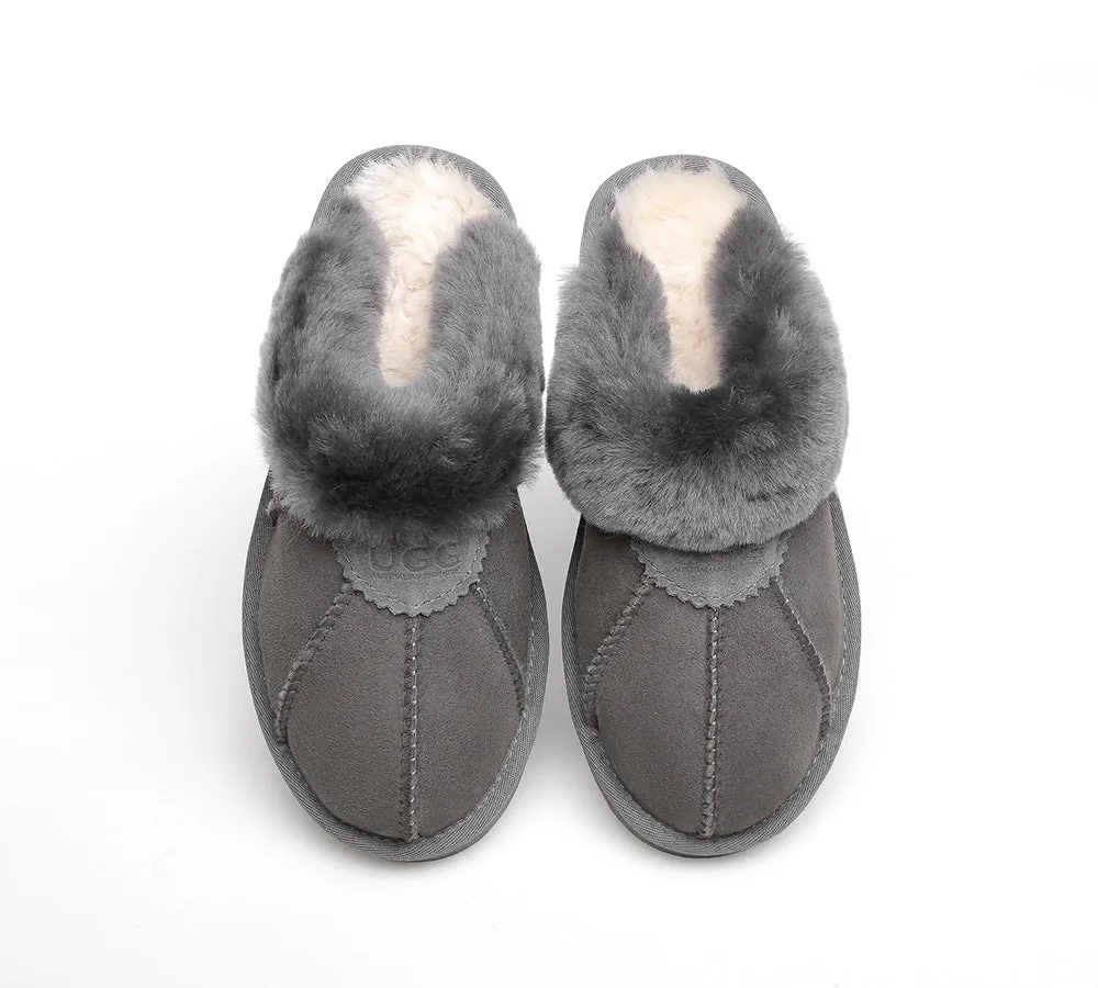 UGG Slippers Double Faced Sheepskin Wool Nonslip Slippers Robert