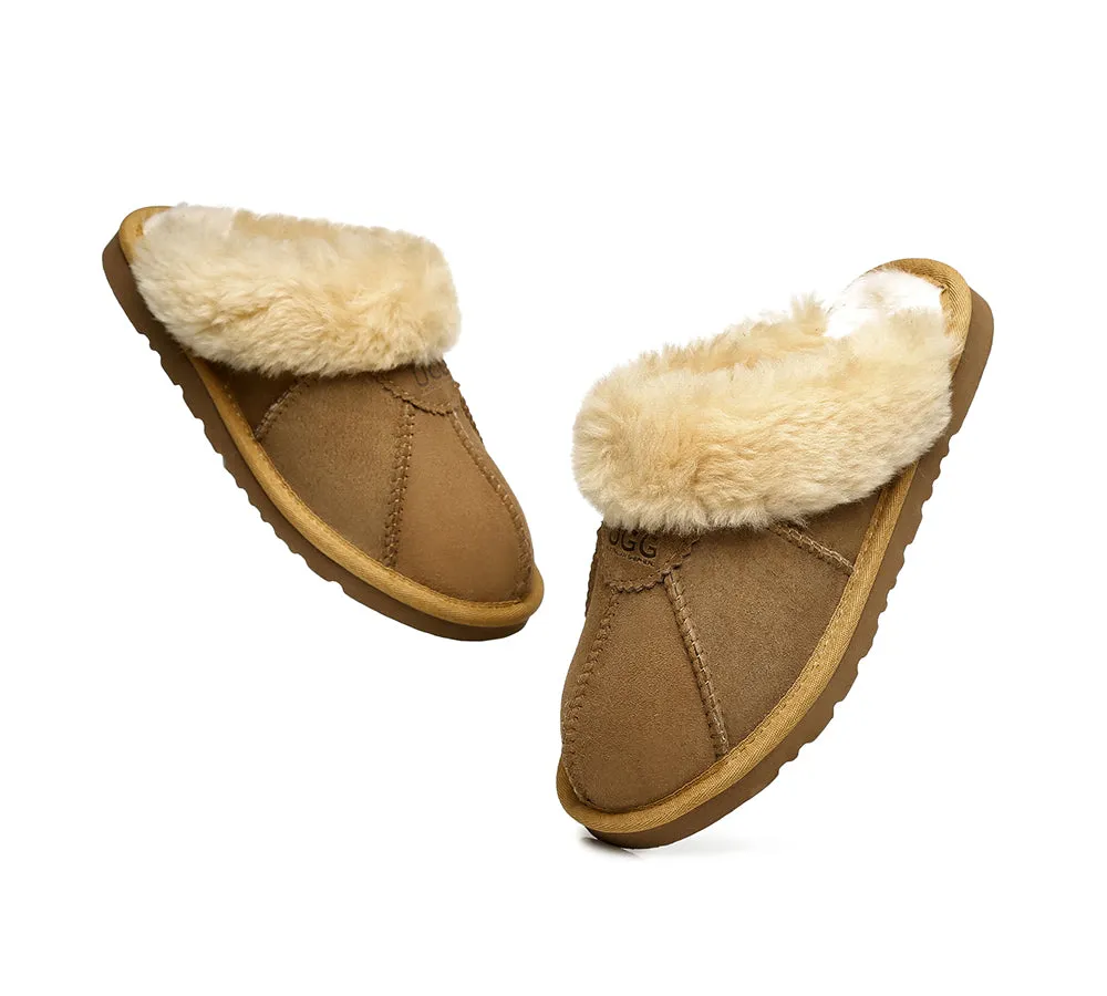 UGG Slippers Double Faced Sheepskin Wool Nonslip Slippers Robert