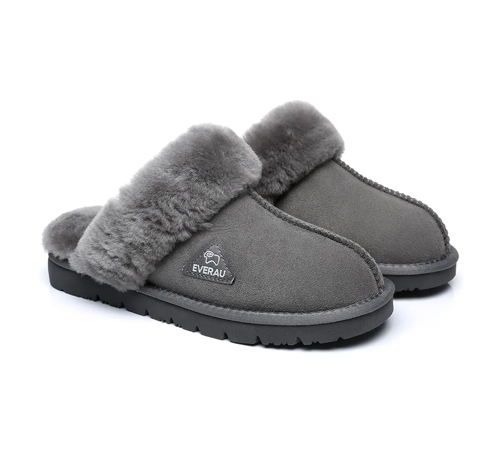 UGG Slippers Women Men Premium Sheepskin Wool House Slippers Muffin