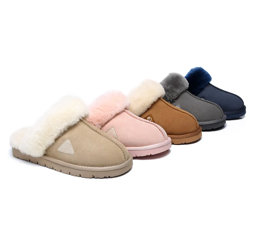 UGG Slippers Women Men Premium Sheepskin Wool House Slippers Muffin