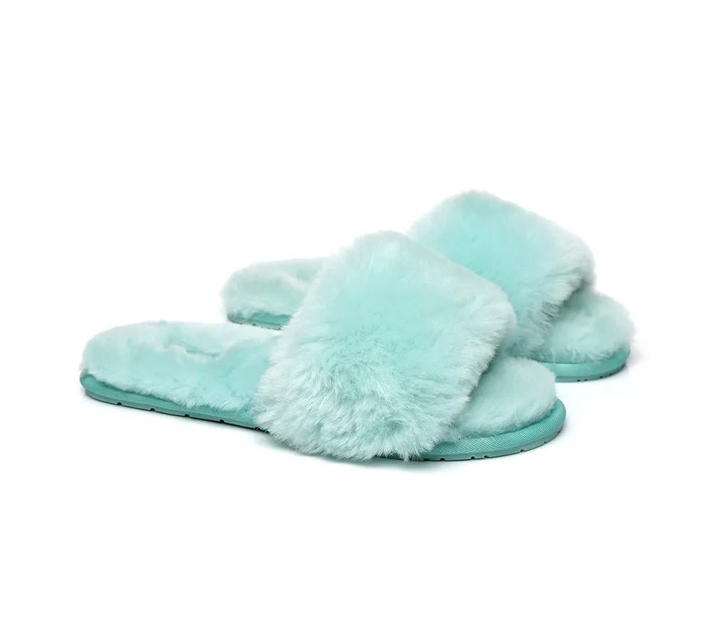 UGG Slippers Women Sheepskin Wool Fluffy Slides Nala