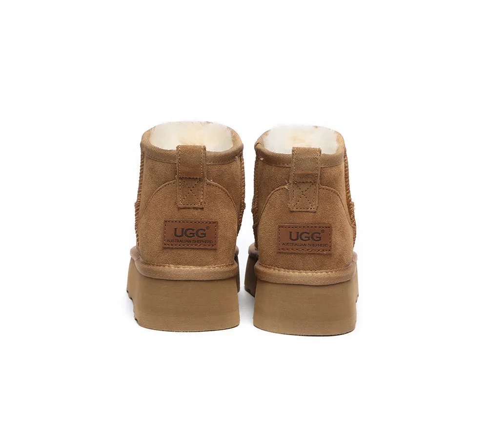 UGG Ultra Mini Platform Boots Sheepskin Wool Thick Bottom Boots Ronnie