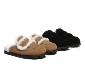 UGG Women Sheepskin Wool Shearling Lined Slippers Remi