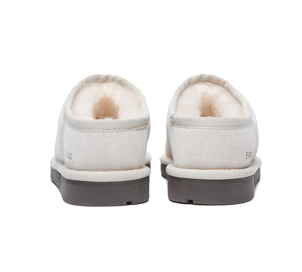 Ultra Puffer Style Women Sheepskin Wool Slippers