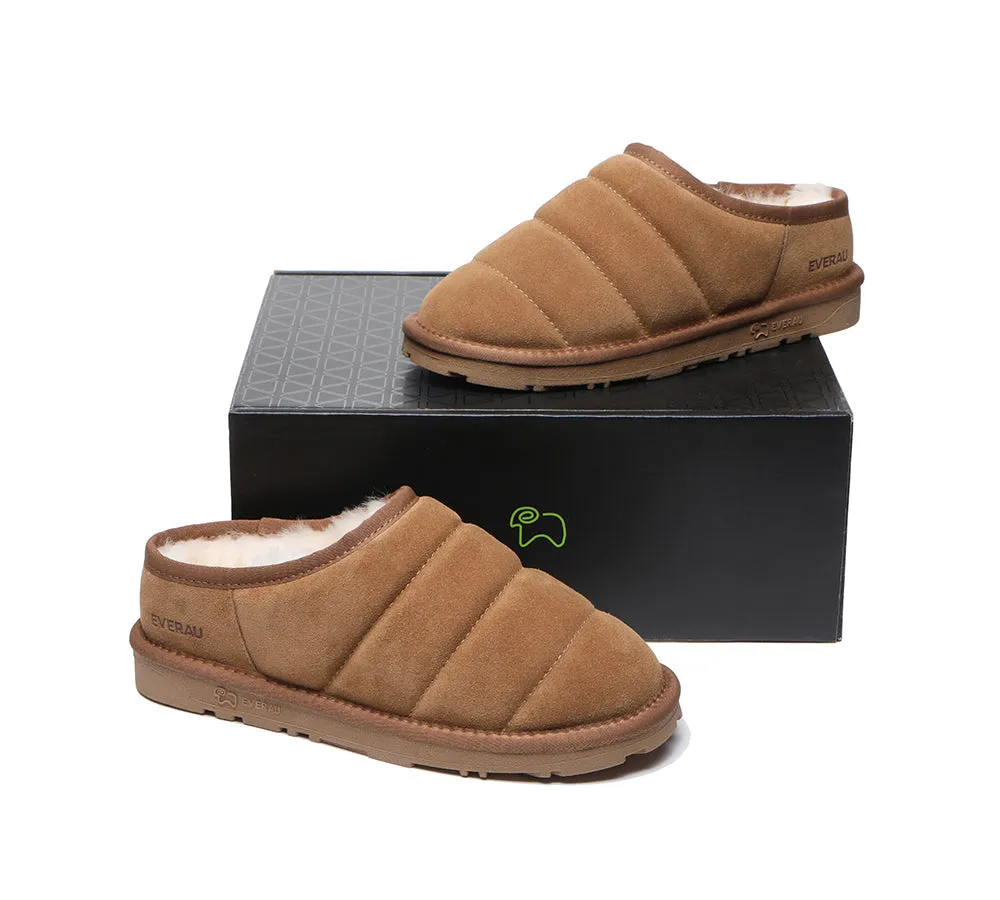 Ultra Puffer Style Women Sheepskin Wool Slippers