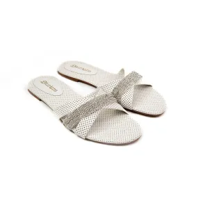 White Mesh Strip Slides