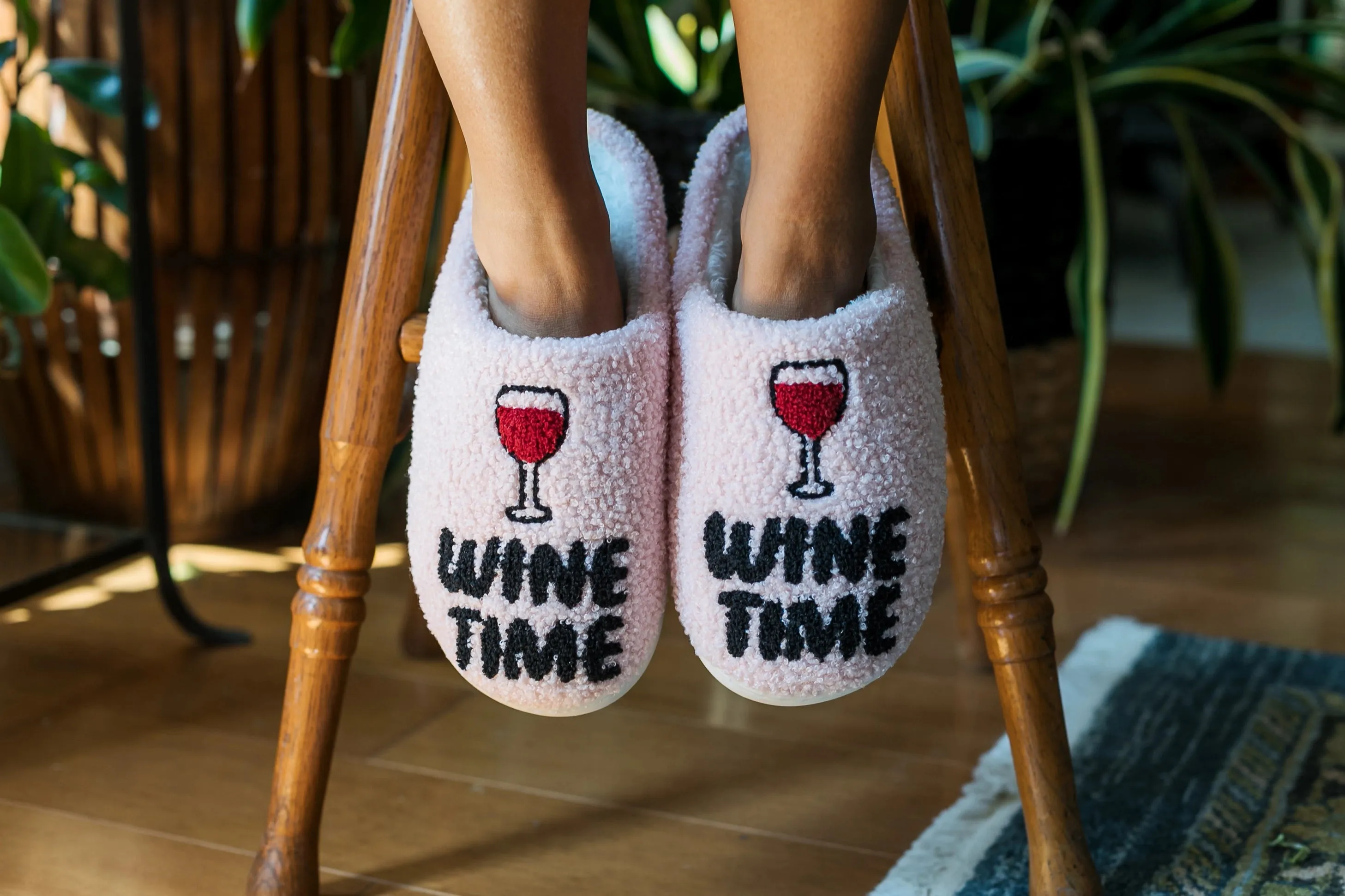 Wine Time Slippers