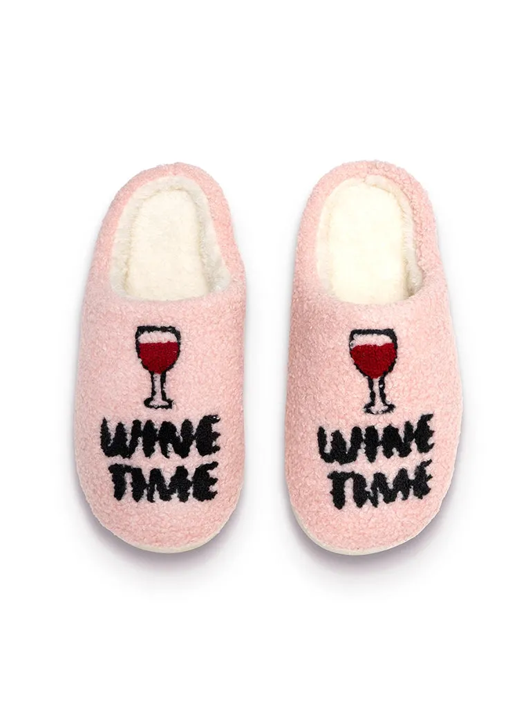 Wine Time Slippers