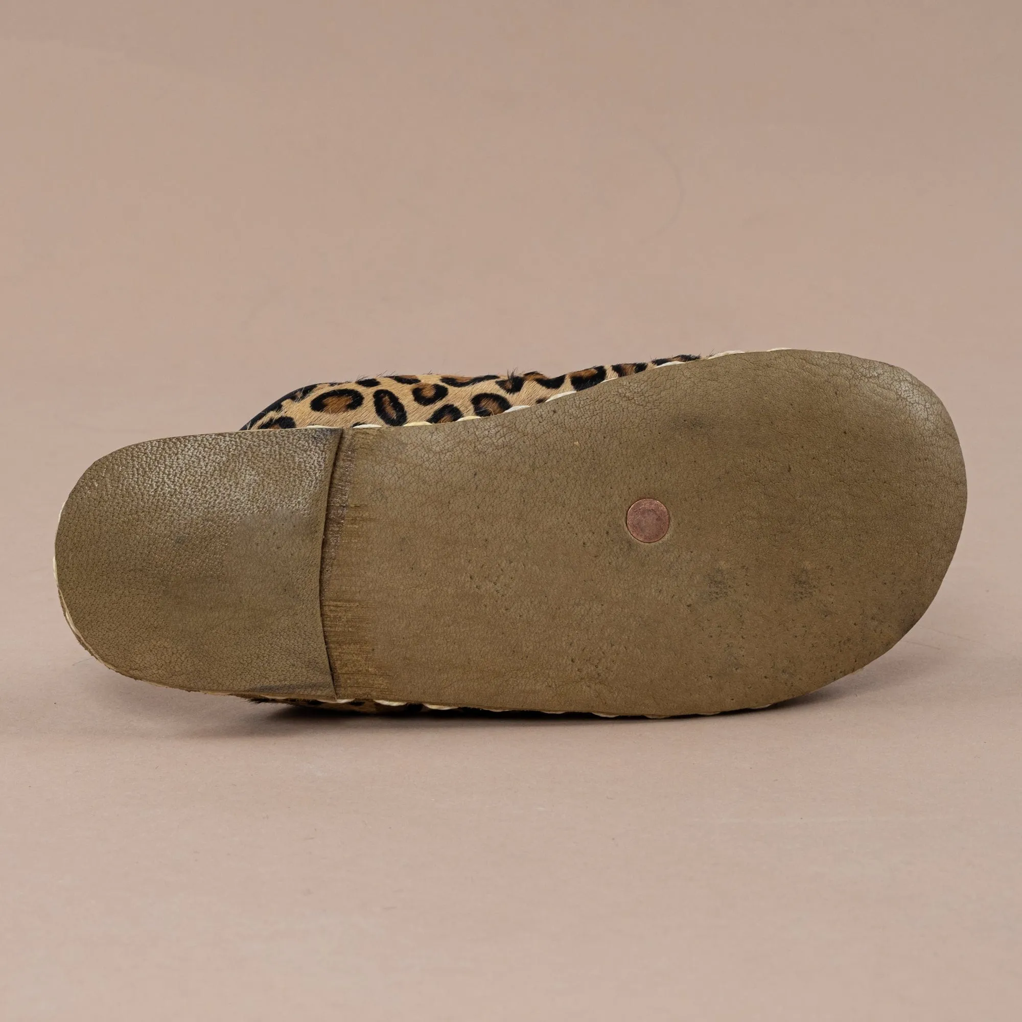 Women's Leopard Barefoot Shearlings