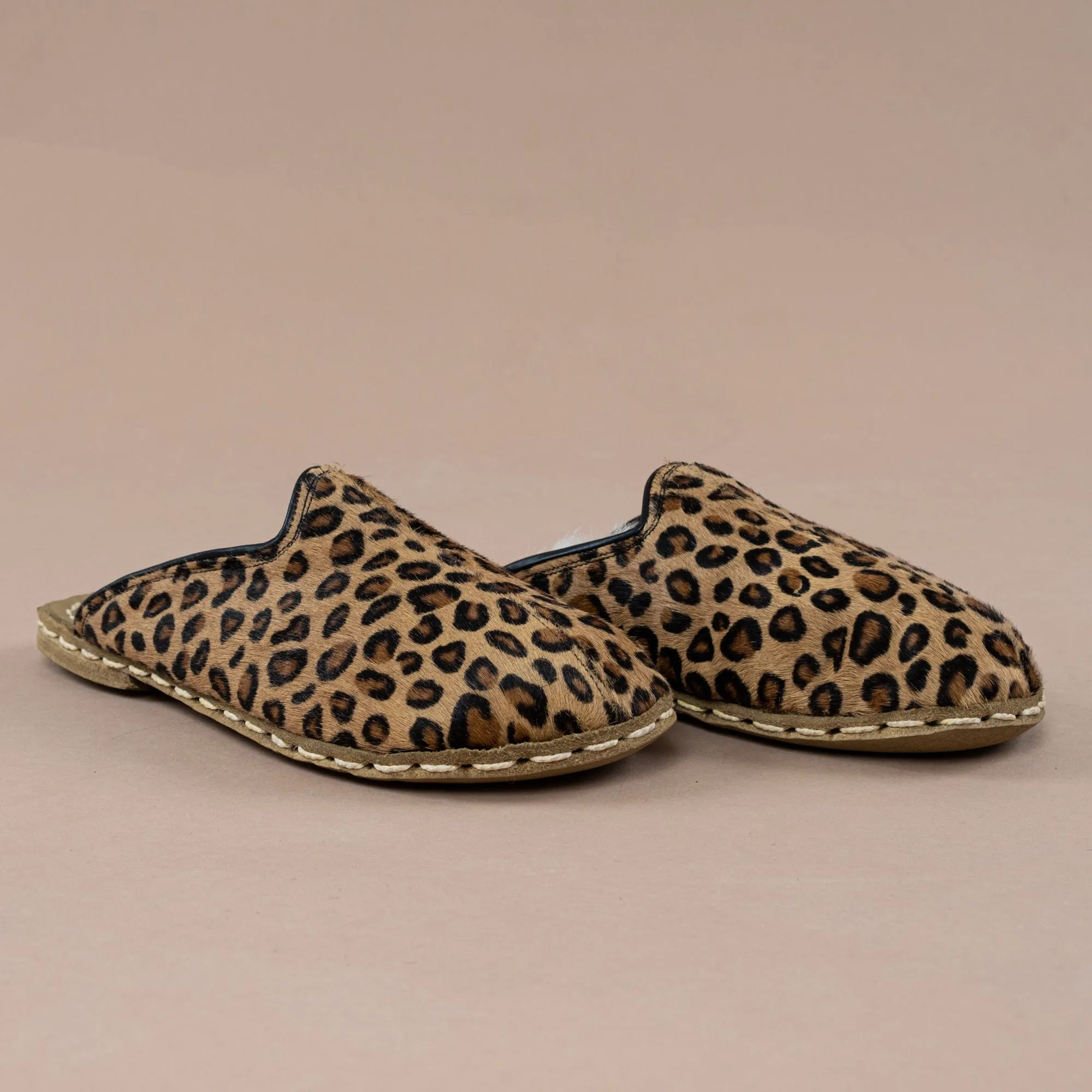 Women's Leopard Barefoot Shearlings