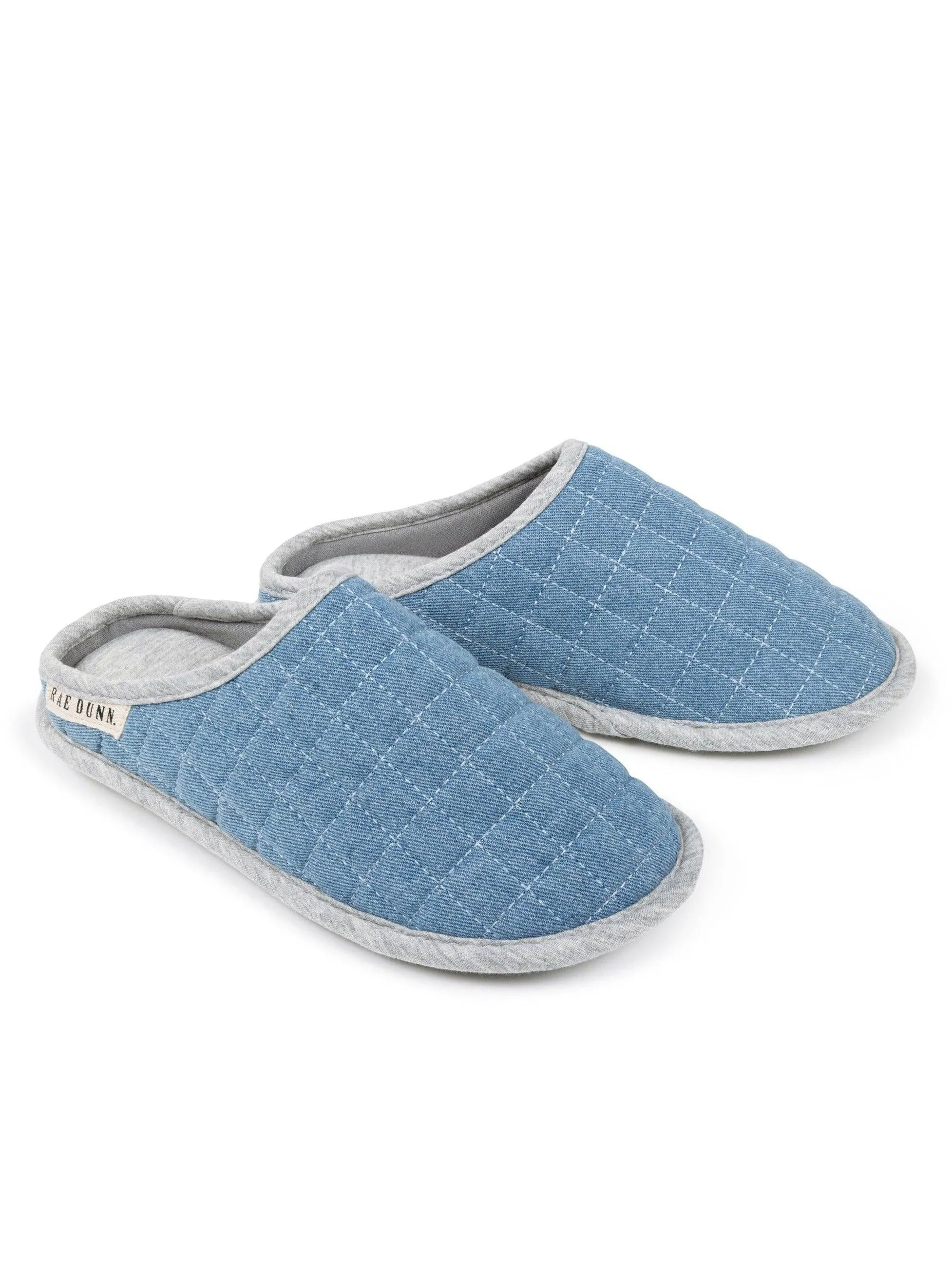 Women's Quilted Denim Slippers